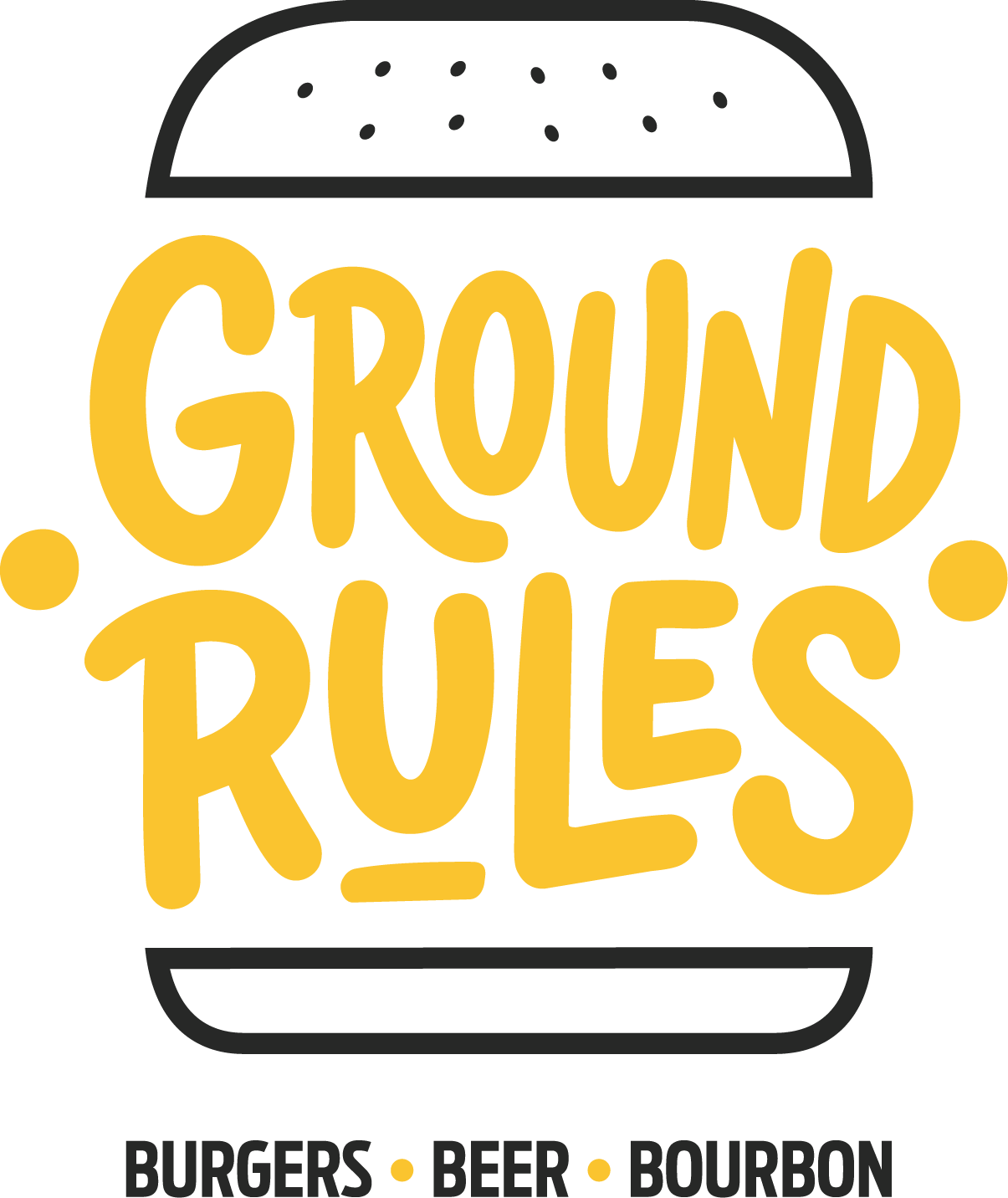 Ground Rules Burgers, Beer & Bourbon logo